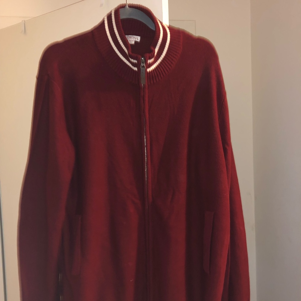 Merona Red Zip up Sweater